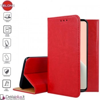 Telone grynos odos dėklas - raudonas (telefonui Xiaomi Mi 10T Lite) Telone grynos odos dėklas - raudonas (telefonui Xiaomi Mi 10T Lite)